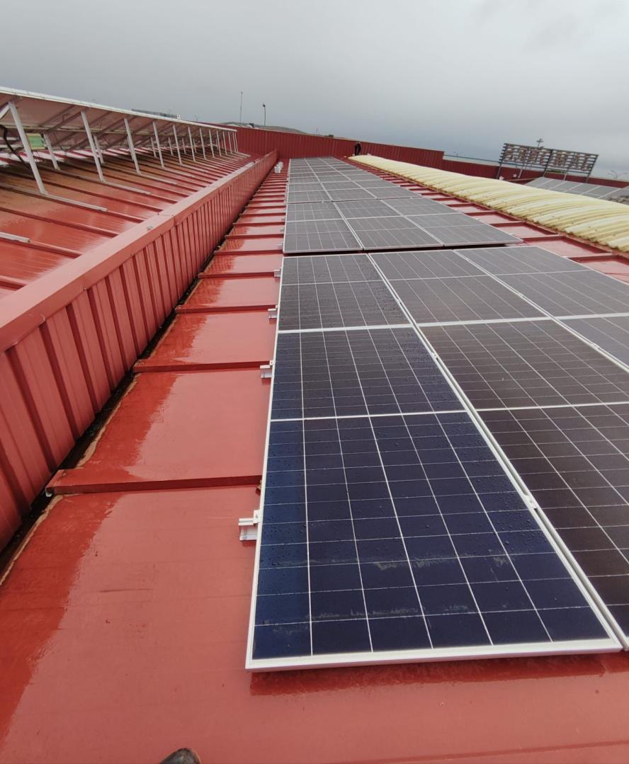 Módulos fotovoltaicos instalados